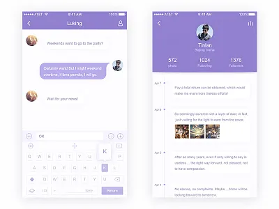 Chat interface and input method. app forecats icon illustration ios iphone