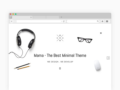 MAMA - Creative Minimal Portfolio WordPress Theme clean design minimal photoshop portfolio psd template themeforest ui white wordpress