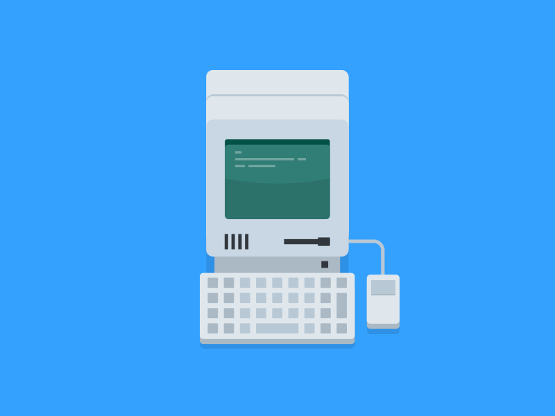 Evolution apple computer evolution icon illustration mac