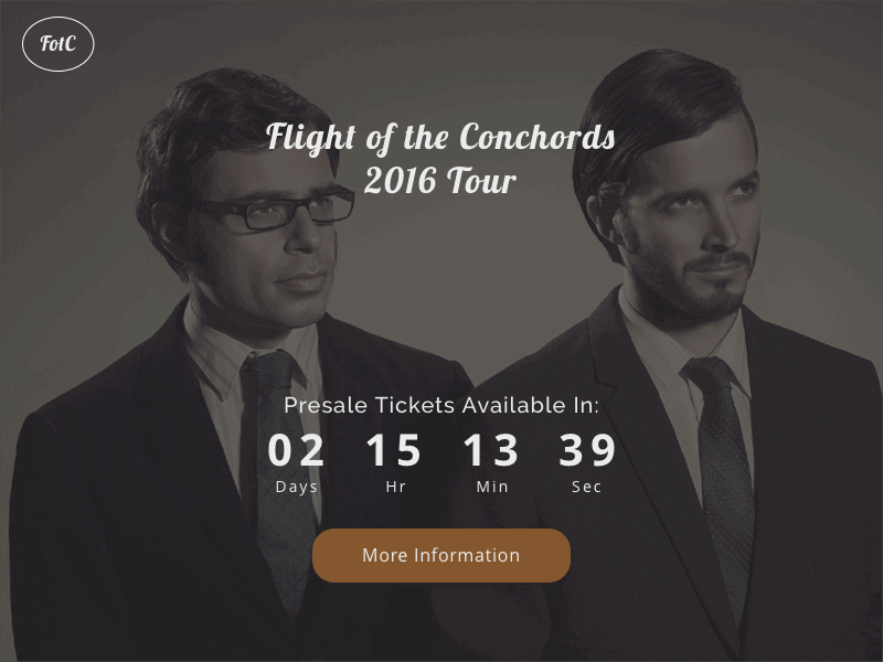 DailyUI - #014 - Countdown countdown dailyui flight of the conchords timer