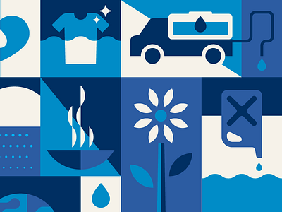 Impact Mailer #01 design grid illustration vector water