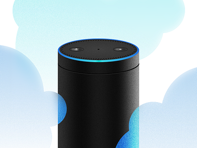 Echo alexa amazon hardware illustration product speaker