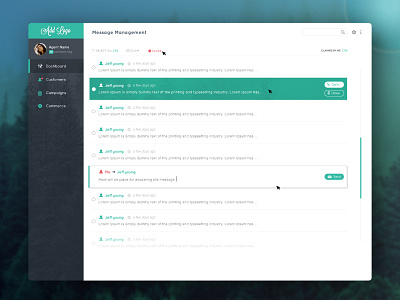 Dashboard - Inbox application dashboard email inbox message msg