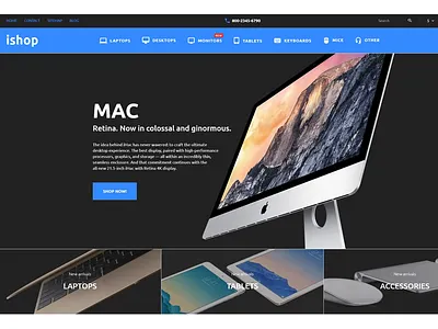 iShop - Computer Store PrestaShop Theme #58375 ecommerce gadget online shop prestashop theme techni template