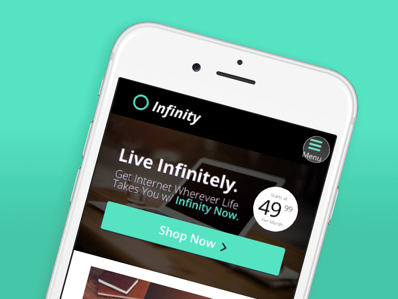 Week 5 - Sticky Mobile Nav - #WeeklyUIChallenge animated animation daily ui direct marketing mobile principle red ventures sketch sticky mobile nav ui ux weekly ui challenge