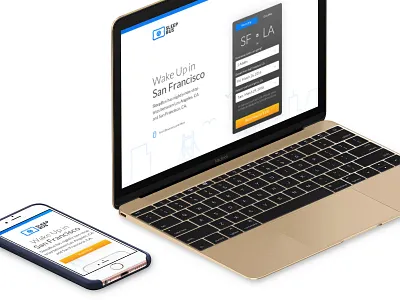 Sleep Bus Dot Co desktop lander mobile responsive retina sf startup website