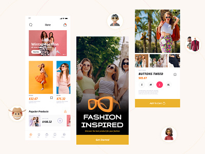 Fashion App UI Design! 3d animation branding ecommercemarketingtips ecommercesolutions ecommercetemplate ecommunity fashion graphic design magentoecommerce motion graphics robiulalam6 shopifyassets tricks ui