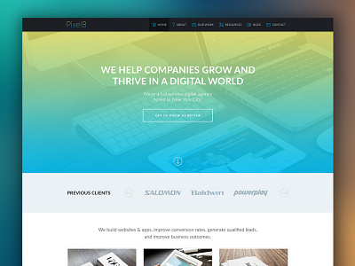 Pixel8 clean flat portfolio web design