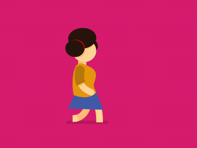 Cool girl aftereffects animation character davidson fraser ilustration walkcycle
