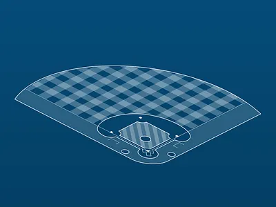 Isometric Baseball field baseball isometric vector