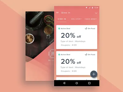 Restaurant Deal Management Android app android app mobile restaurant ui design ux design