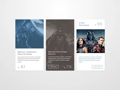Nick Parker Daily UI #44 apocalypse batman card cards daily film ui xmen