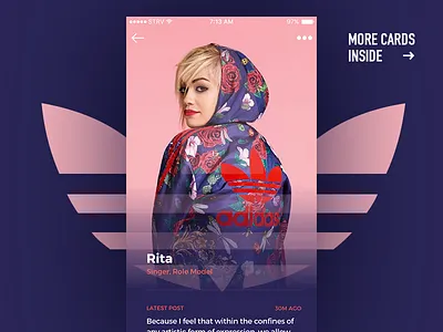 Branded Profile Screens adidas app application avatar ios mobile modal profile sport ui user interface ux