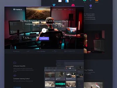 Adobe Premiere Pro Integration Page design landing marketing page responsive video website