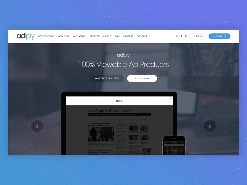 Adiply animation animation flat gif icon landing slider typography ui ux web