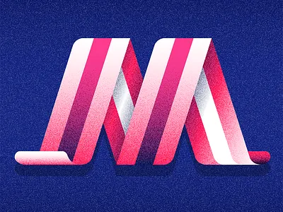 Mmm Mmm Good cap creative south cs16 grain letter m ribbon texture type typefight