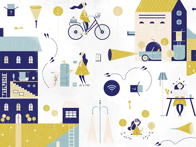 Creative, She Wrote bike buildings desk digital girl light mystery spy travel