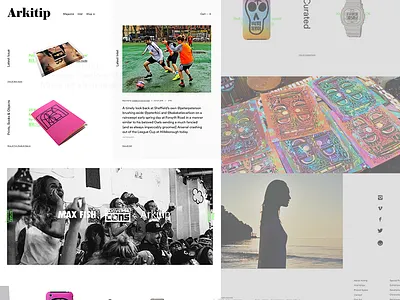Arkitip Pitch Homepage art black culture design ecommerce fashion homepage magazine ui ux web white