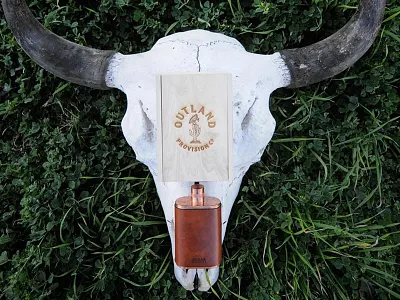 Outland Packaging design handmade illustration leather packaging texas wood