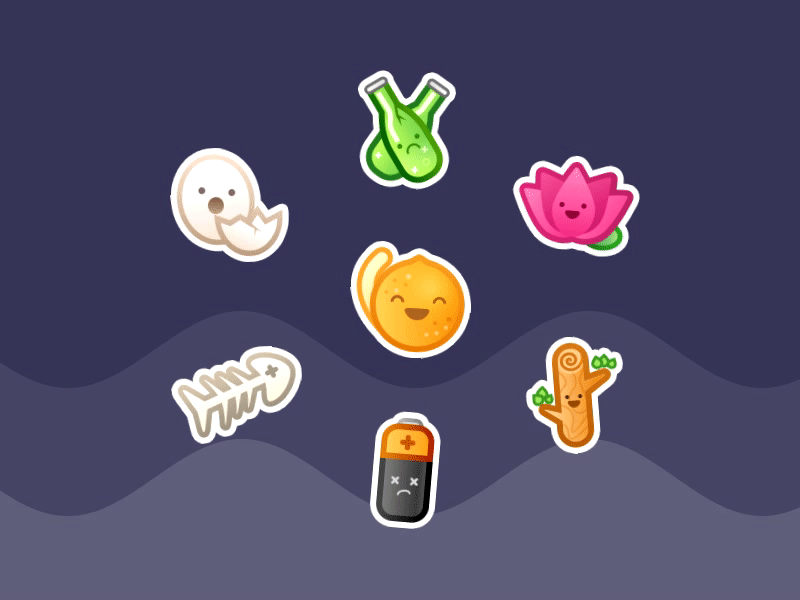 Kawaii Garbage Icons garbage icons kawaii qc quartz composer