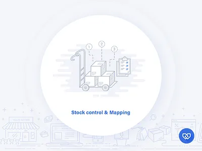 Weaver POS - Illustration series 03 blue clean flat icons illustration line pos ui ux weavedin weaver