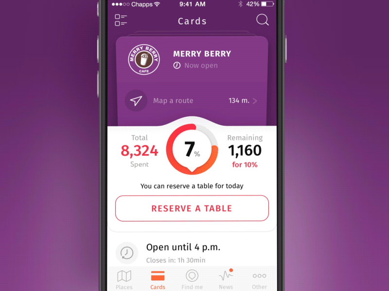 Votoot - Discount Wallet App animation cards discount interface ios ios interface places profile search ukraine wallet