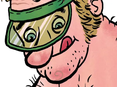 Ugly digital fashion illustration man sport ugly