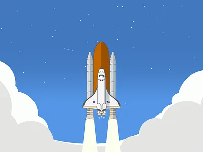 Rocket Launch illustration launch rocket shuttle svg