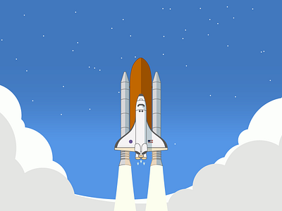 Rocket Launch illustration launch rocket shuttle svg