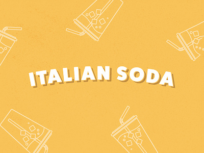 Italian Soda bright colors illustration pattern texture typography