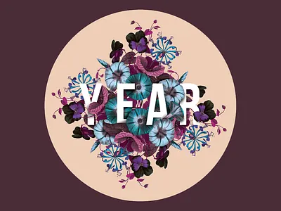 Year Wines Mataro - final choice alcohol botanical collage digital collage floral flowers illustration vintage wine wine label