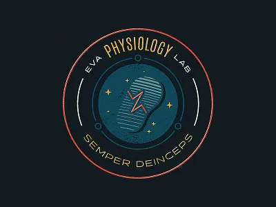 NASA EVA Logo + Patch badge ekg eva foot print icon latin logo nasa patch physiology space uta