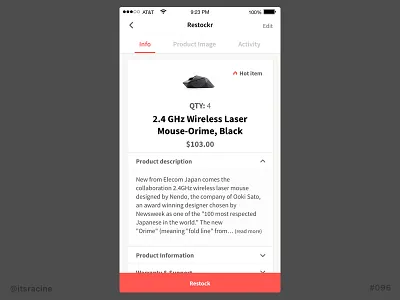 096 - Restock .sketch 096 dailyui freebie restock sketch