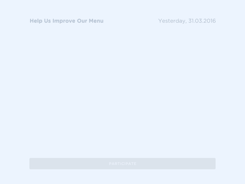 Quick Survey for Lunch Menu animation cards food form gif lunch menu survey ux ux design vote wireframe