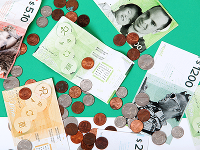 Republic Refund Dollars Photography art direction coins dollar bill dollars money paper money photography social media styling
