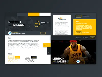 Energetic Style Tile button design header hero icon interface navigation style tile text typography ui web design