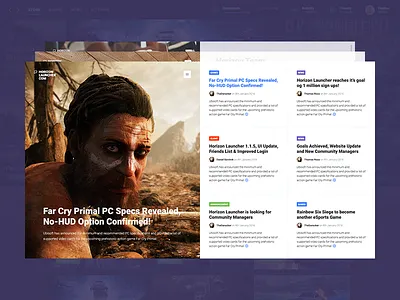 Horizon News blog comments fullscreen games gaming horizon launcher menu minimal news steam ui