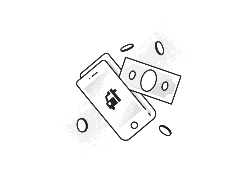 Monochrome Icons desktop devices grain icons mobile money tree taxibeat wallet