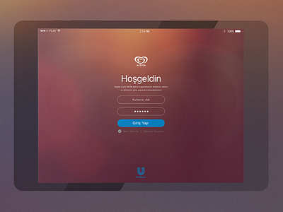 Mobile Maintenance Solution Tablet (Algida) add app ios ipad minimal mobile red responsive ui ux