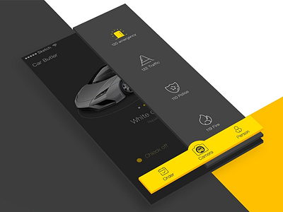 car butler app car dark gui icon