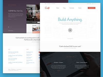 Craft Unused Homepage Concept cms craft hero landing ui ux video website