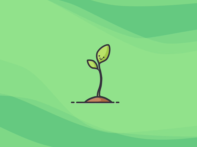 Plants animation green growth illustration leaf leaves life line live plant stage tree