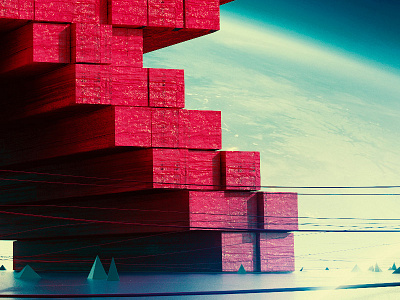 Red R c4d cinema 4d concept concept art illustration photoshop r red scifi type