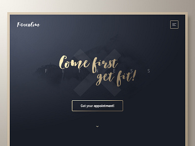 Daily UI 003 - Landing Page 003 blue daily dailyui fitness gold gradient landing landingpage mountains page ui