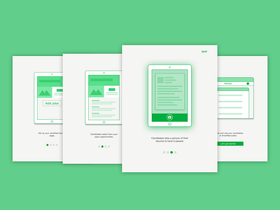 Onboarding for Field Recruit App app onboarding tablet