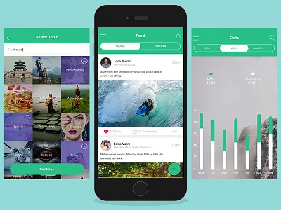 Ramro app iOS app download freebie interface ios kit ramro social template ui