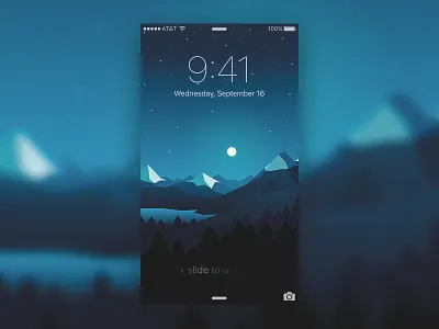 FREE NIGHT for your phone argentina cold free freebie illustration iphone lake mountains night stars wallpaper