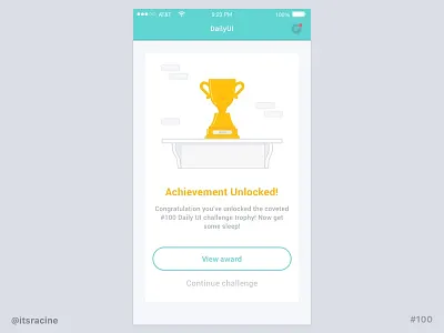 100 - Congratulations card .sketch 100 app congratulations card dailyui freebie ios mobile sketch