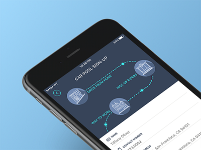 Sign-up UI Page android car carpool design field gui ios shadow signup ui ux