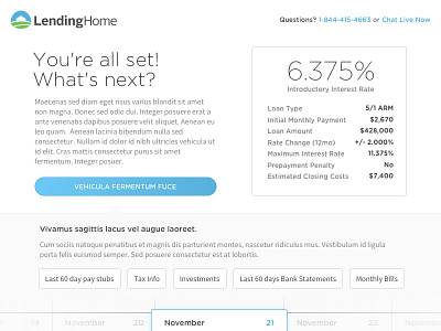 Set Expectations clean design fintech lending lendinghome mortgage set expectations ui ux